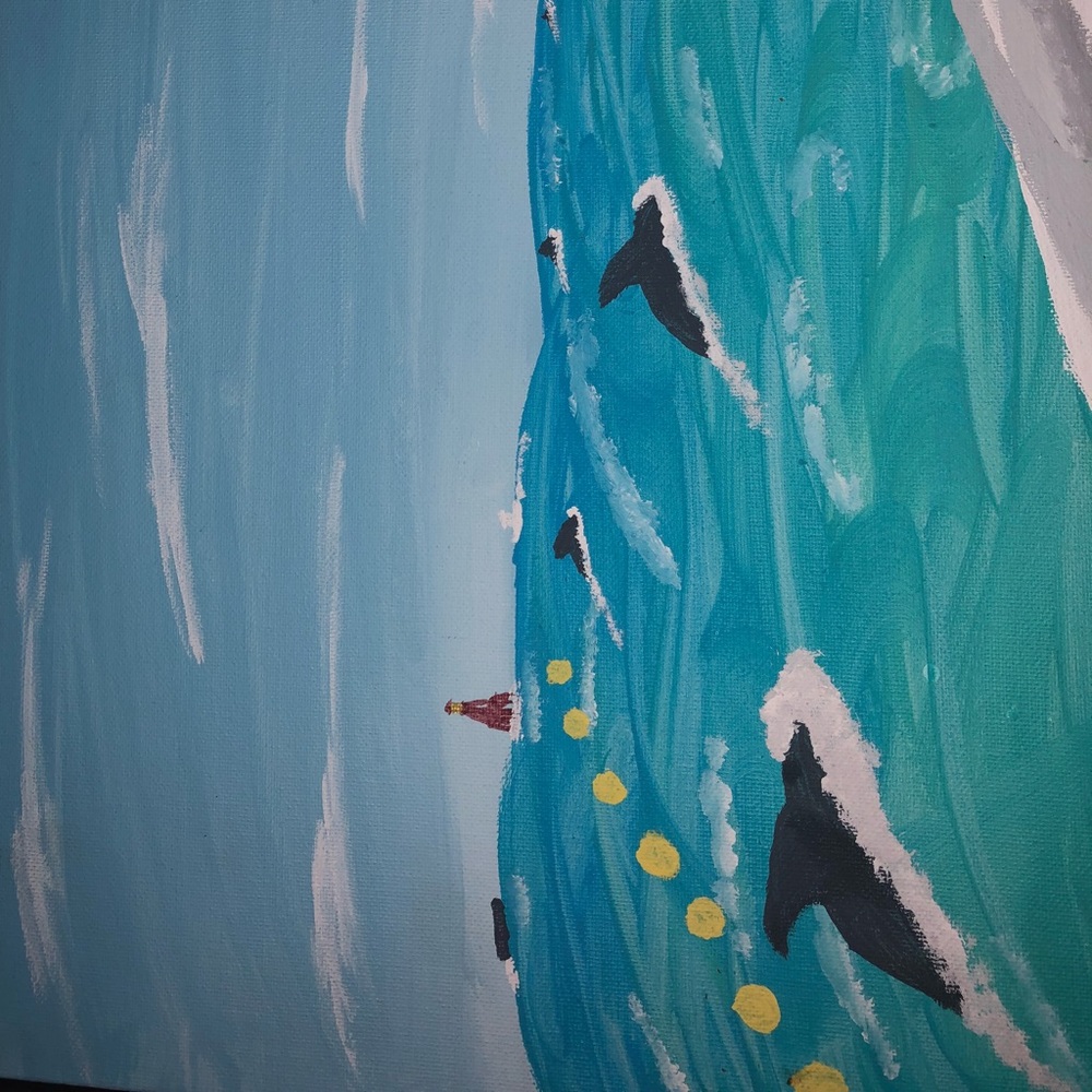 Florida Keys, Sombrero Key. Acrylic painting